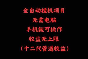 （11505期）全自动挂机项目，无需电脑，手机就可操作，收益无上限