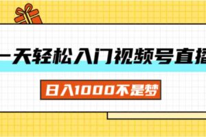 （11906期）一天入门视频号直播带货，日入1000不是梦