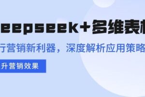 （14280期）Deepseek+多维表格，银行营销新利器，深度解析应用策略，提升营销效果